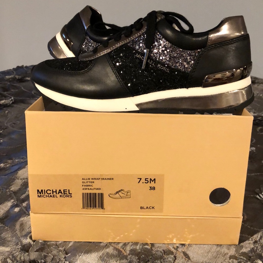 Michael kors Allie wrap trainer glitter sneakers